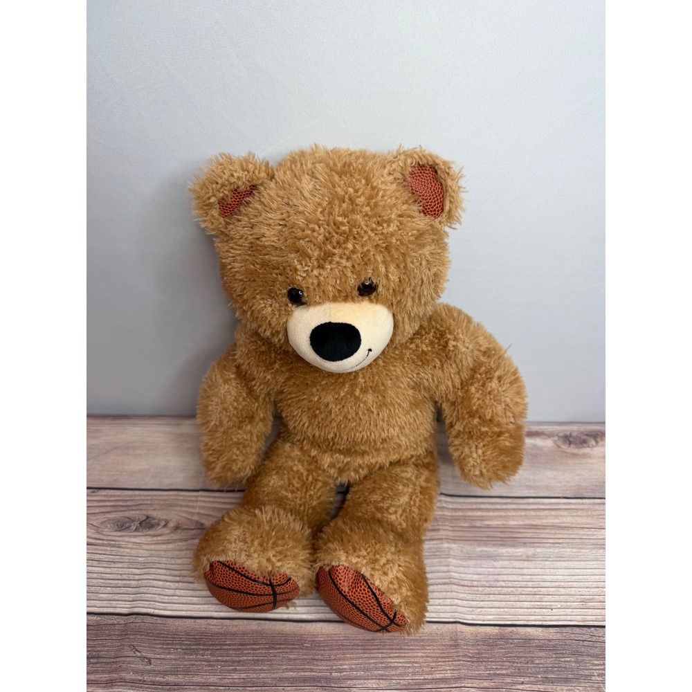 Build-A-Bear Basketball Teddy Bear Brown Plush Sports Theme 17 inch B-A-B